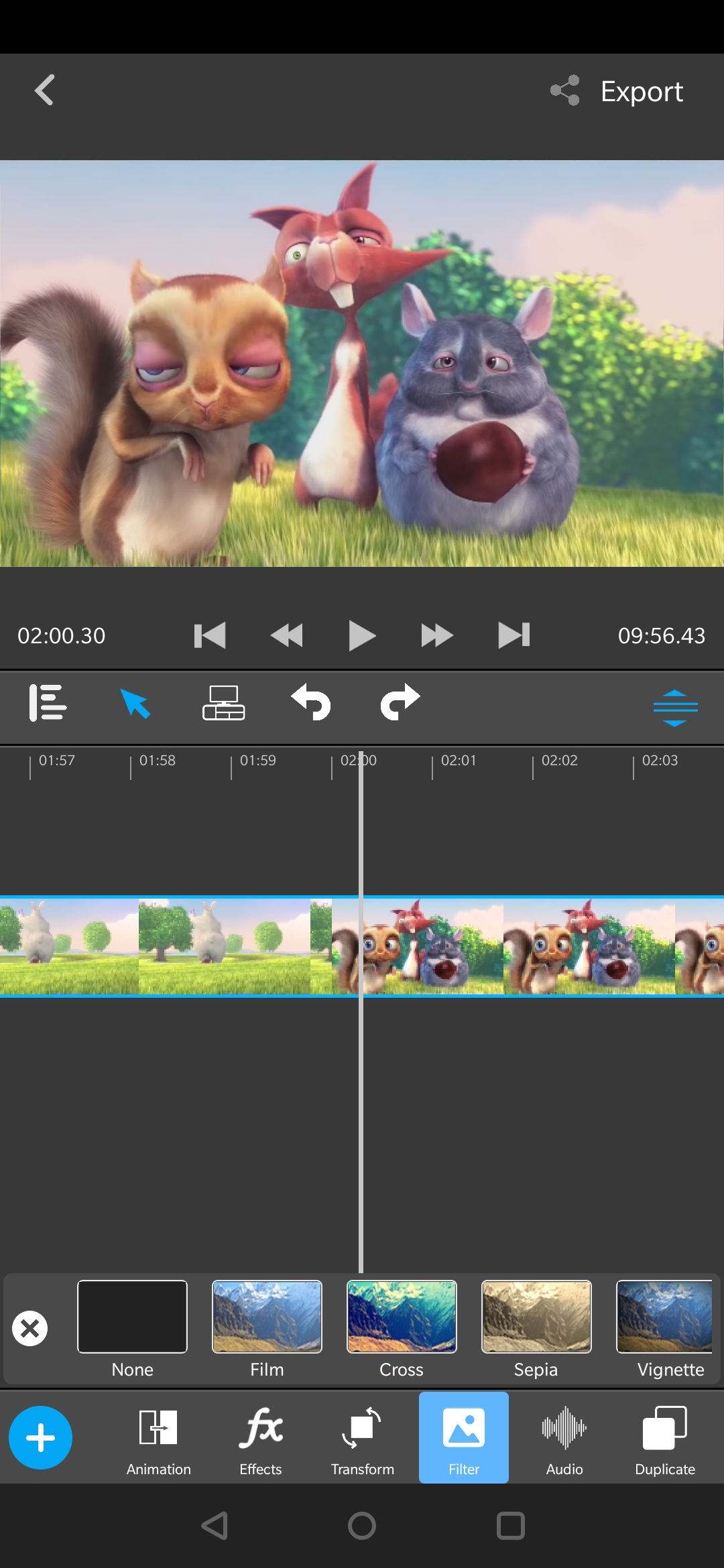 Editing Tools View
